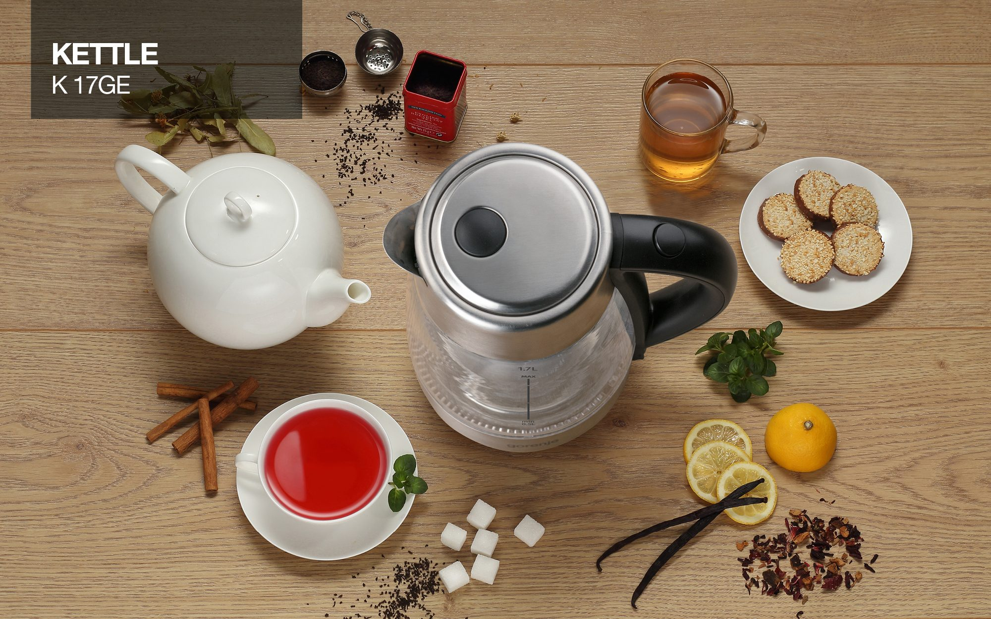 GORENJE K17GE Üveg vízforraló, 1.7l