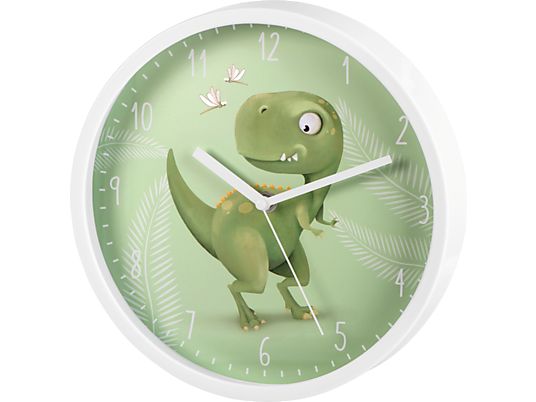 HAMA Happy Dino - Horloge murale pour enfants (Blanc)