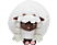 BANDAI NAMCO Pokémon - Wolly (20 cm) - Plüschfigur (Weiss/Braun/Pink)