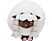 BANDAI NAMCO Pokémon - Wolly (20 cm) - Pupazzo di peluche (Bianco/marrone/rosa)