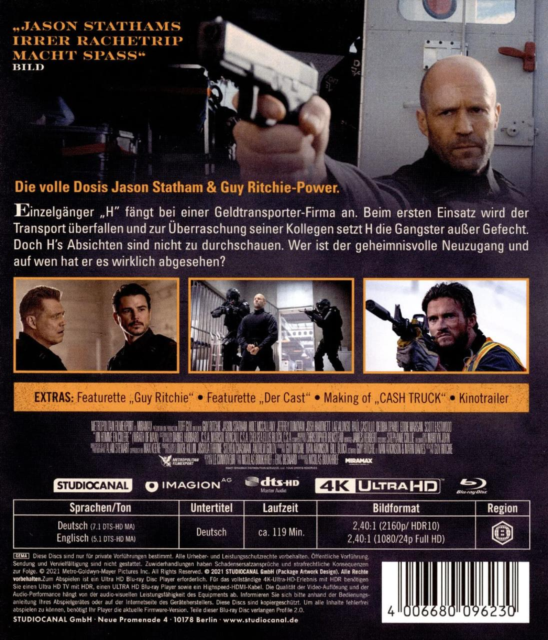Rückseite einer DVD-Hülle mit Bildern von Jason Statham.