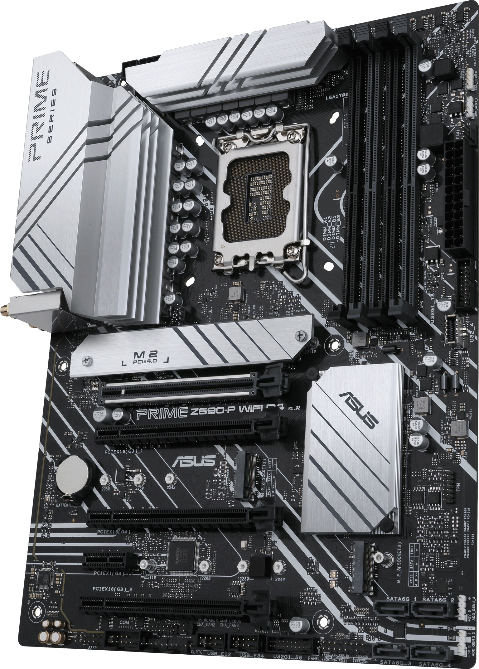 ASUS Mainboard Prime Prime Z690-P WIFi D4, LGA 1700, ATX, PCIe 5.0, 3x M2, DDR4, Tb 4, Aura Sync, WiFi 6