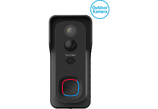 BEAFON Visitor 1V Video Türklingel-Set mit externer Glocke, Outdoor, IP54, WiFi, 95dB, FHD, Stereo, Schwarz