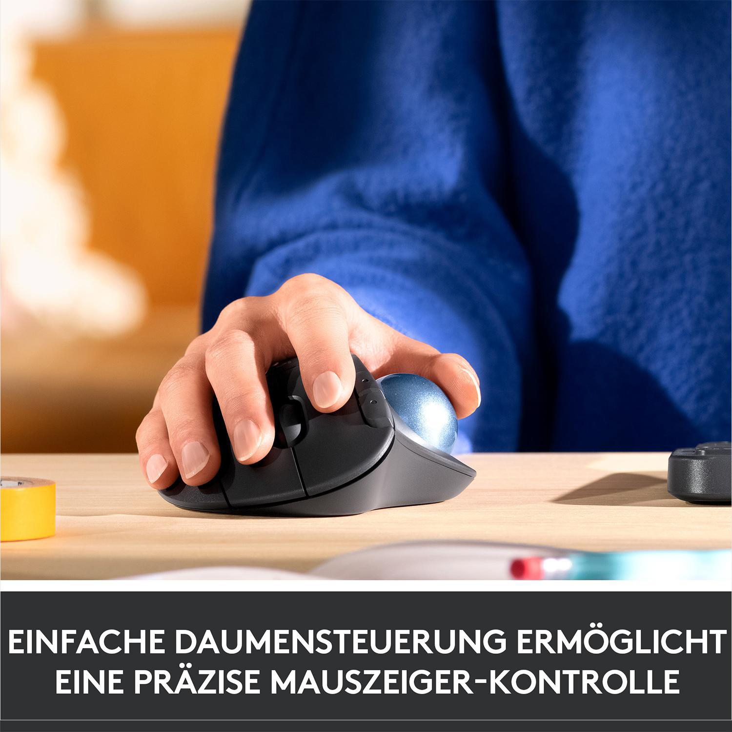 Windows, PC ergonomisches LOGITECH Wireless Mac & M575 Trackball Ergo-Maus, Maus ERGO Design, - Weiß