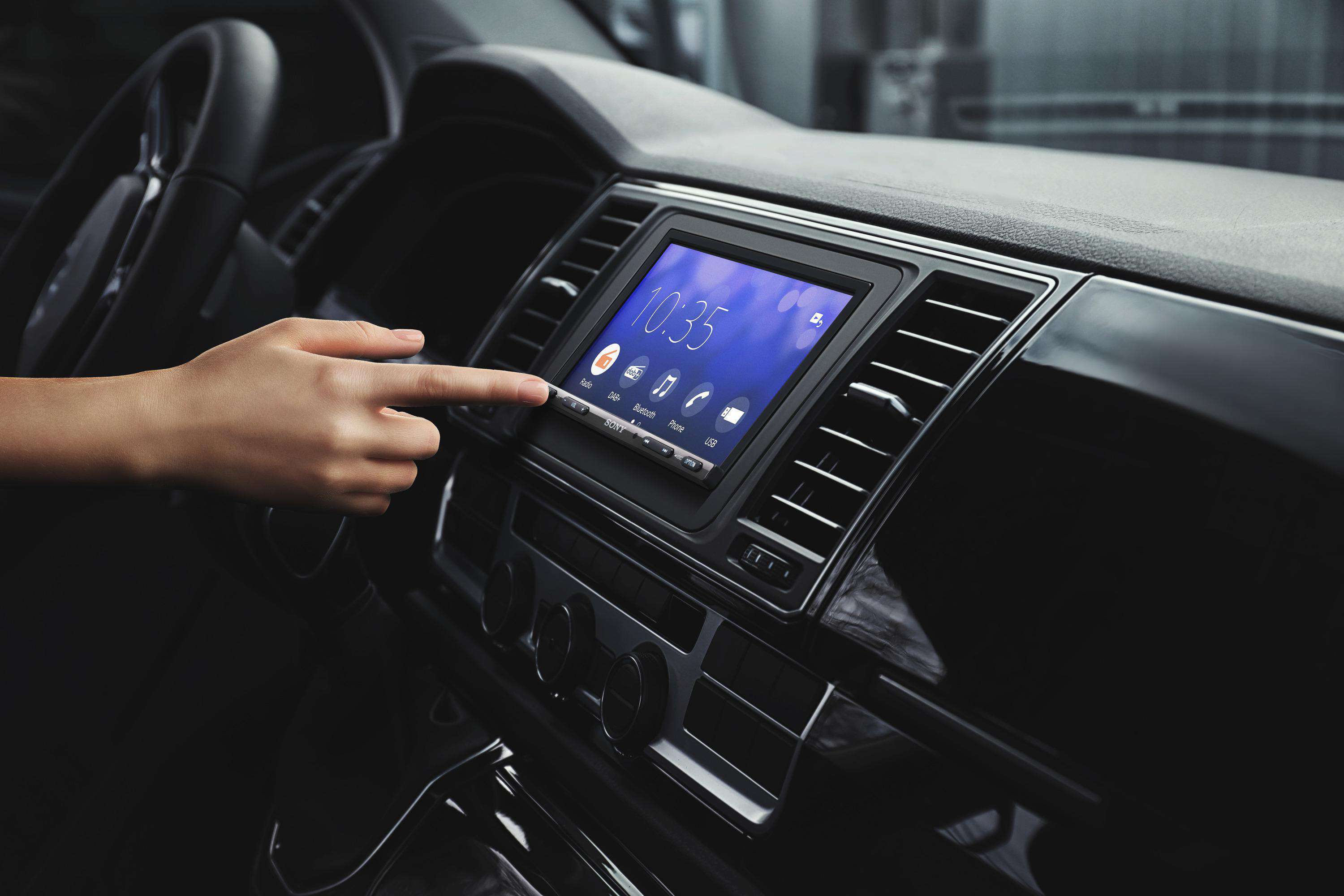55 Watt Auto Autoradio DIN (Doppel-DIN), CarPlay/Android SONY Media inkl DAB+ 2 DAB+ Antenne XAV-AX3250 Receiver