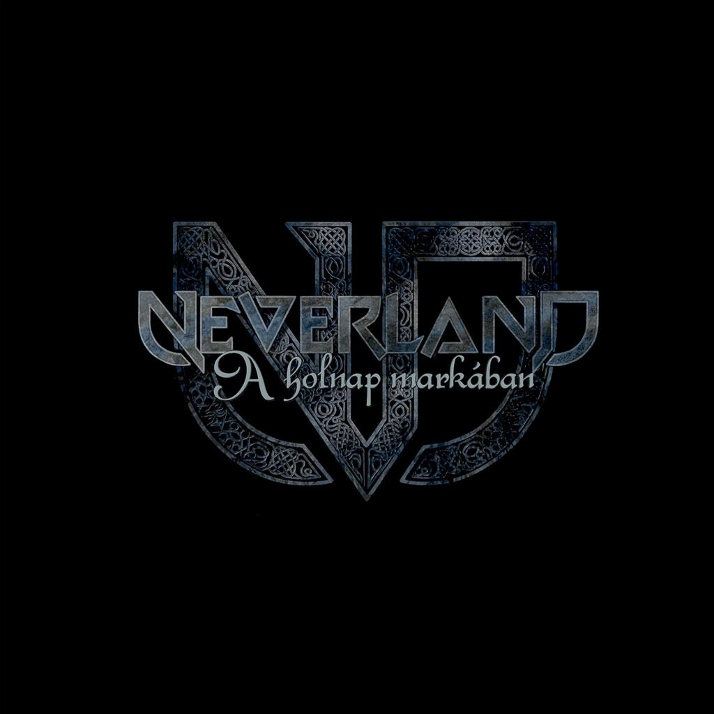 Logó 'NEVERLAND' felirattal és 'A holnap markában' szöveggel, fekete háttéren.