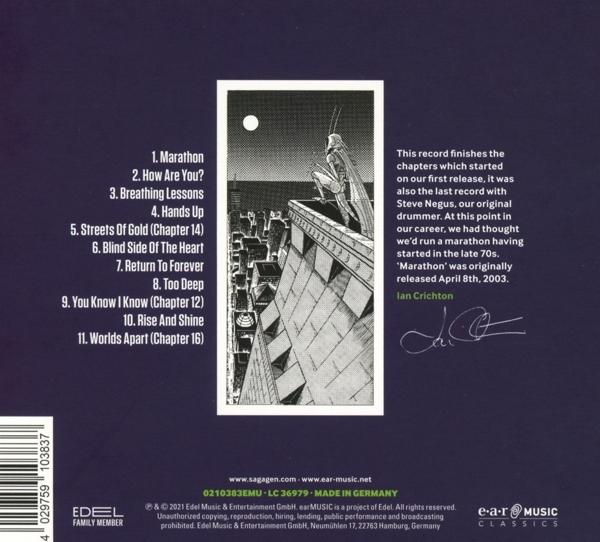 Albumcover mit Titelliste und Text, mit einer Zeichnung eines Insekts.