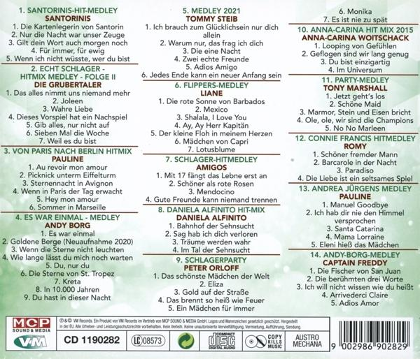 CD-Rückseite mit Titellisten, Interpreten und Informationen zur Tonaufnahme.