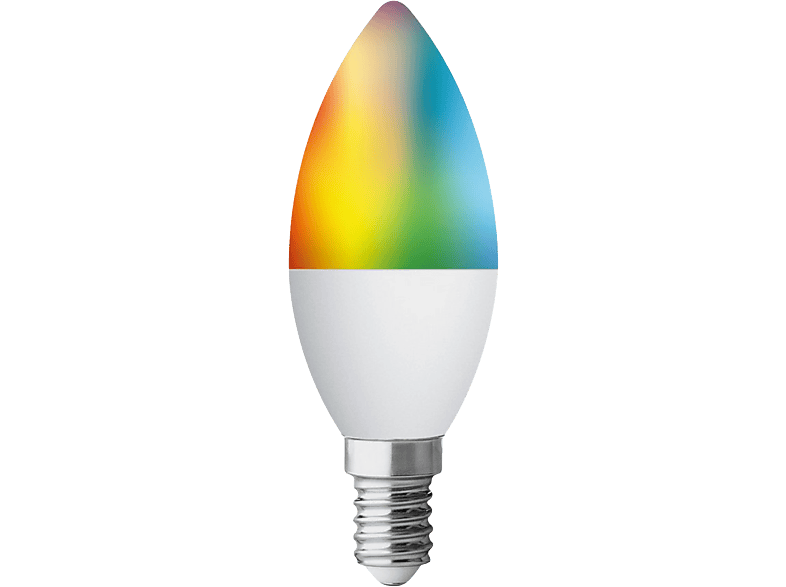 Bombilla inteligente  Hama E14, WiFi, Luz regulable, 4.5W, Alexa, Google  Assistant, Blanco