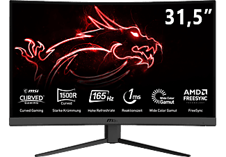 MSI Optix G32C4 31,5 Zoll Full-HD Gaming Monitor (1 ms Reaktionszeit, 165 Hz)