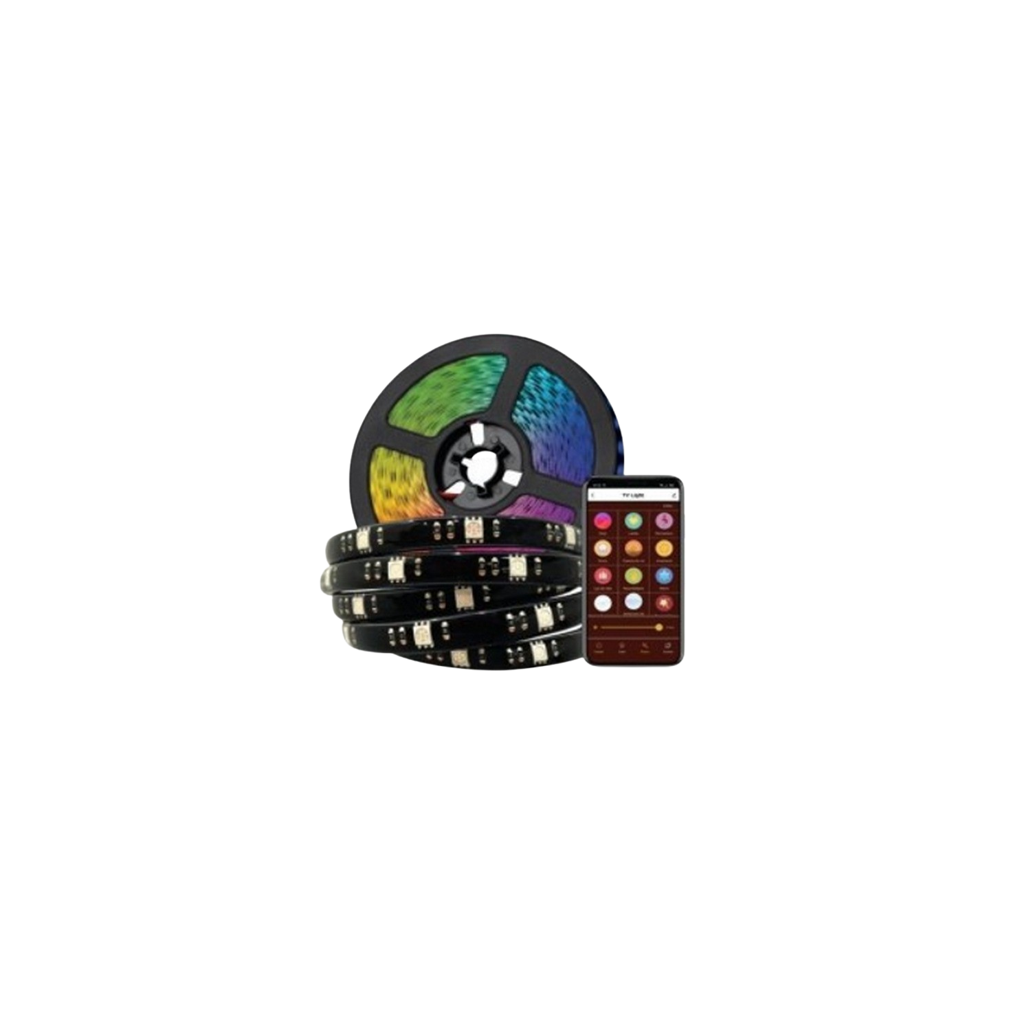 Luces Led Muvit io miolst005 tira para de hasta 75 wifi rgb negro usb tv 3m con sensor ambiental