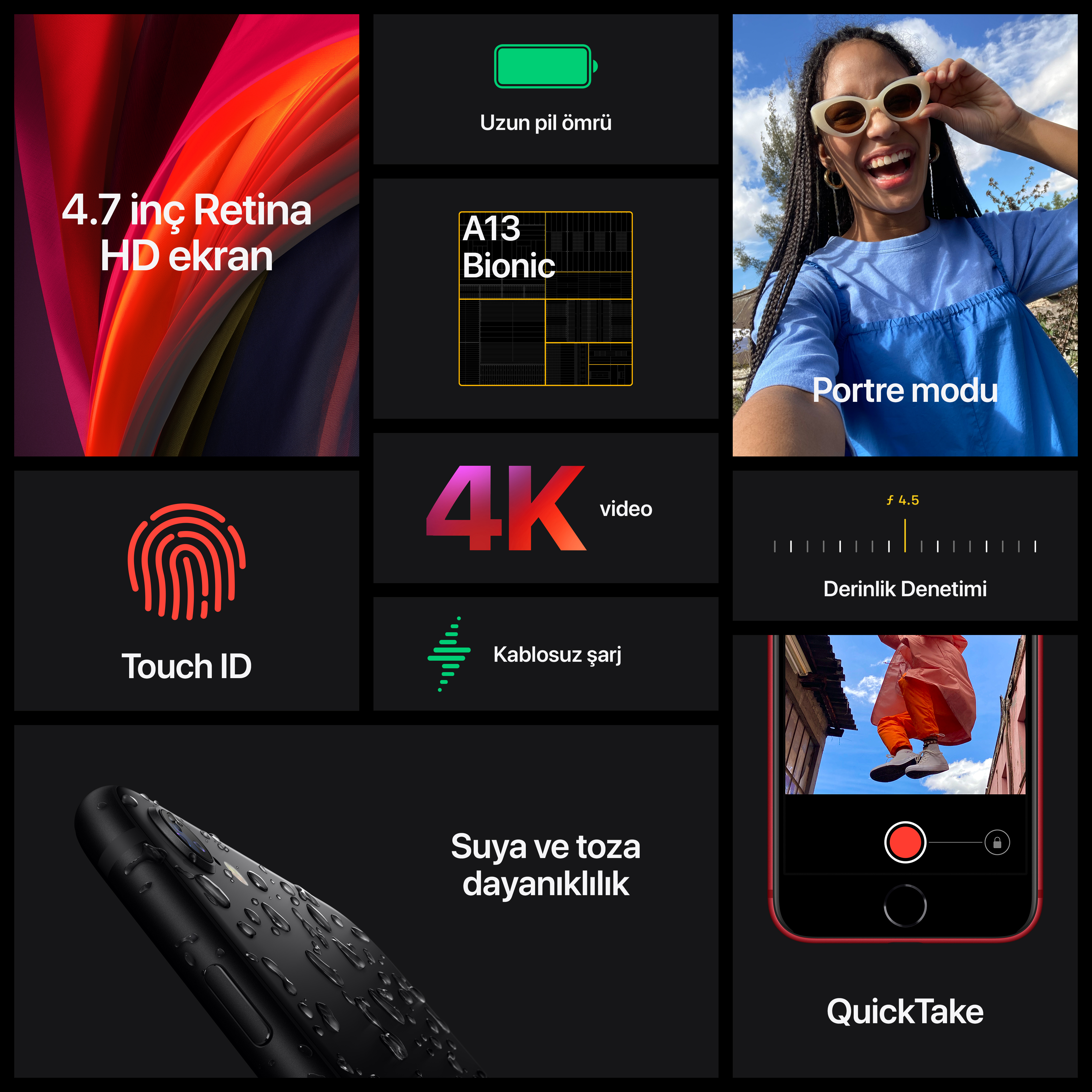 APPLE iPhone SE 64GB Akıllı Telefon Siyah 