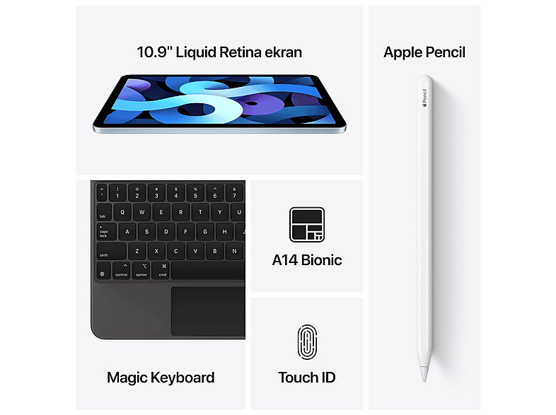 APPLE 4. Nesil iPad Air 2020 Wi-Fi 64 GB Tablet Yeşil MYFR2TU/A
