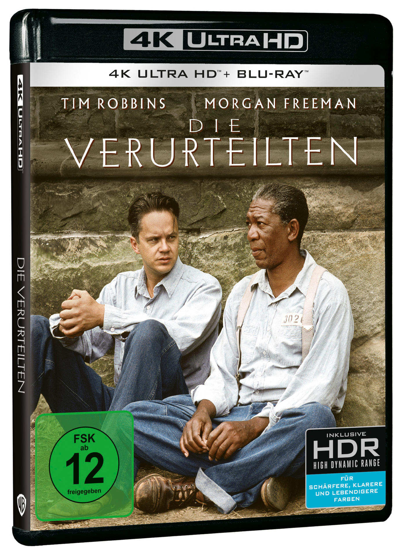 Filmcover mit zwei Männern im Gefängnis. Text auf Deutsch. Bewertung: 12.