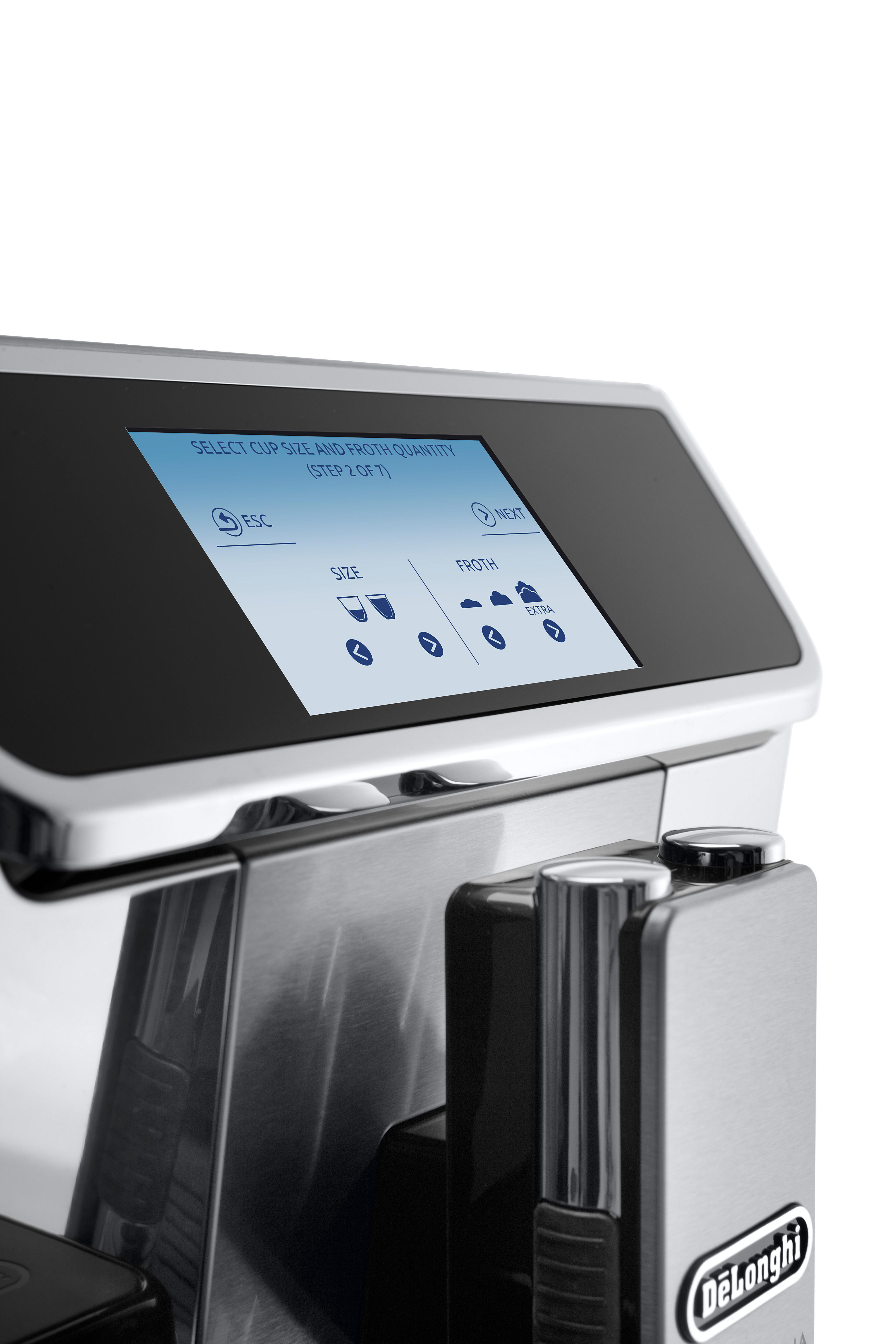 DELONGHI PrimaDonna Elite Experience ECAM656.85.MS - 13 Kaffeespezialitäten Kaffeevollautomat Silber/Schwarz