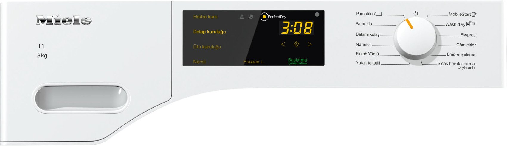 MIELE TWD260 WP 8 Kg Isı Pompalı Kurutma Makinesi