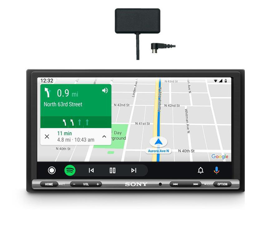 55 Watt Auto Autoradio DIN (Doppel-DIN), CarPlay/Android SONY Media inkl DAB+ 2 DAB+ Antenne XAV-AX3250 Receiver