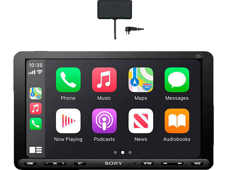 SONY XAV-AX8150 Eingang Media Display und inkl. CarPlay/Android DAB+ DIN, 55 Receiver 1 Autoradio HDMI DAB+ Auto Antenne Watt 9