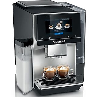 SIEMENS TQ703D07 EQ.700 Kaffeevollautomat (Inox silver metallic, Scheibenmahlwerk, 19 bar)