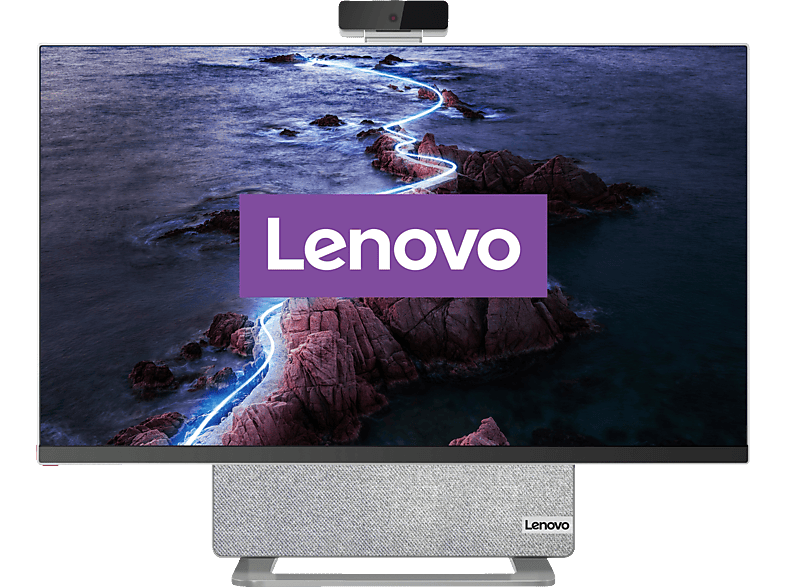 LENOVO Yoga 27 Prozessor, White AIO, mit 512 Ryzen™ SSD, Display, AMD Grey/Moon AIO 5 RAM, 16 7, Zoll Cloud GB GB