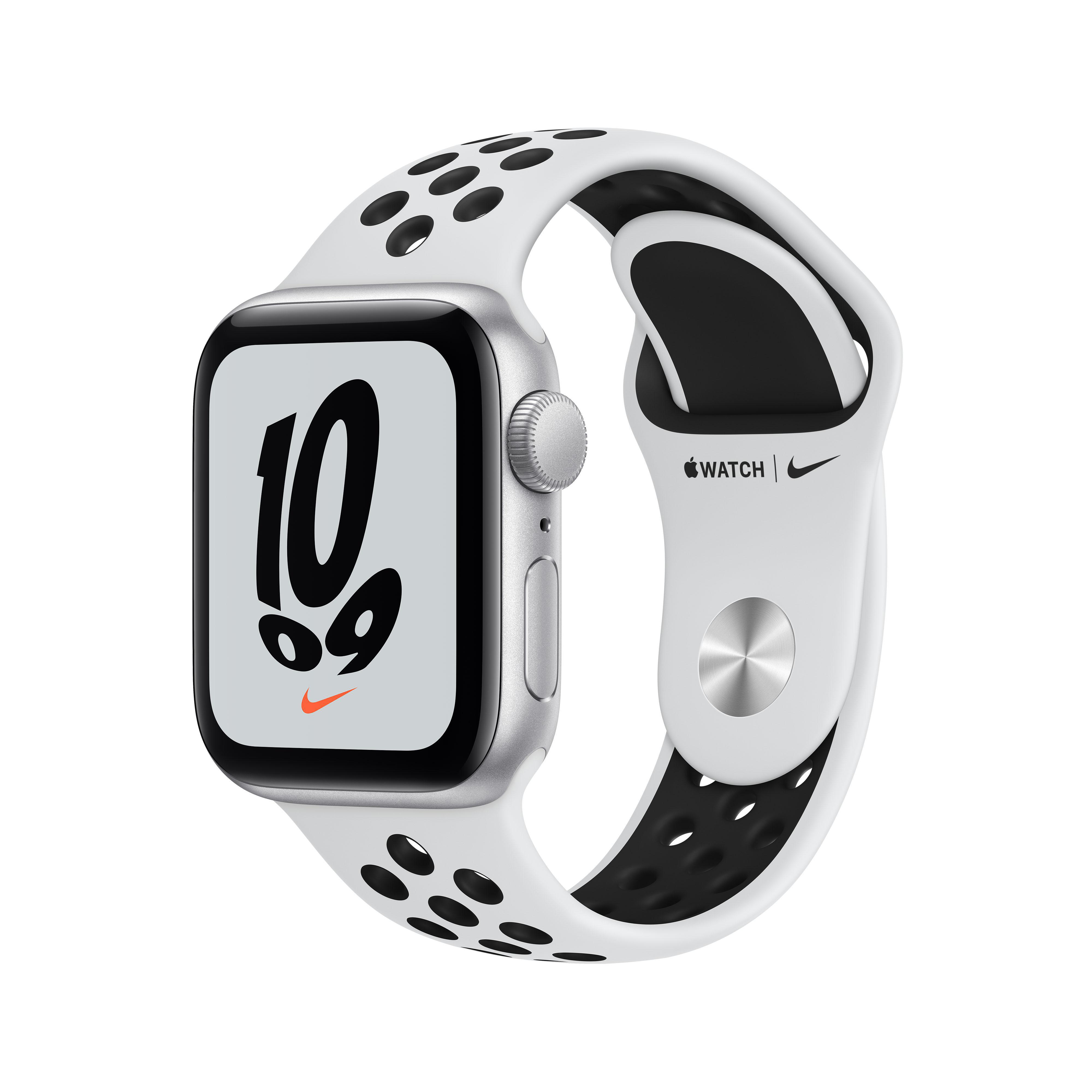 Nike mm, Gehäuse: Watch Platinum/Schwarz, 200 SE Smartwatch Pure APPLE Armband: 130 Silber 40mm (GPS) - Fluorelastomer,