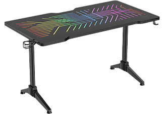 DELTACO GAMING DT420 Gamingbord i Glas Med RGB - Svart
