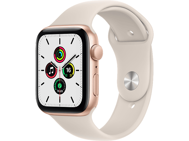 APPLE Watch SE (GPS) 44mm Smartwatch Aluminium Fluorelastomer, 140 220