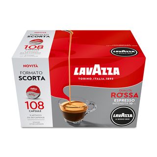 LAVAZZA Capsule originali Lavazza per Macchine Espresso Lavazza A Modo Mio Q ROSSA 108 CAPS, 0,81 kg