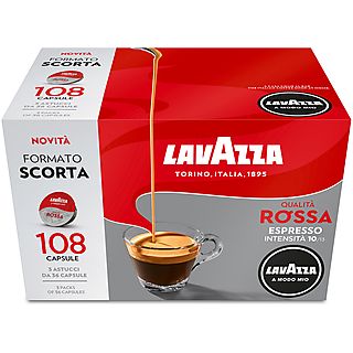 LAVAZZA Capsule originali Lavazza per Macchine Espresso Lavazza A Modo Mio Q ROSSA 108 CAPS, 0,81 kg