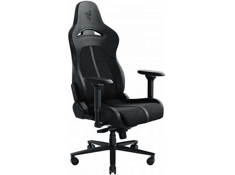 Razer Enki, Reposabrazos 4D, Carga máxima 136 kg, Cuero sintético, Arco lumbar, Negro