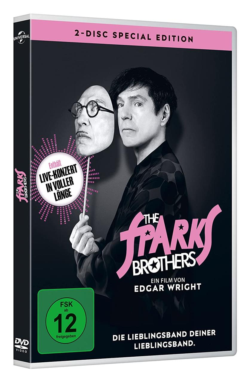DVD-Hülle von 'The Sparks Brothers'. Zwei Männer halten eine Maske auf dem Cover.