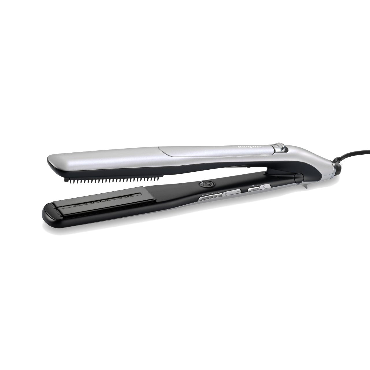 BABYLISS ST595E Steam Lustre Styler 39mm Buharlı Saç Şekillendirici Maşa Gümüş