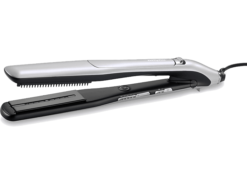 BABYLISS ST595E Steam Lustre Styler 39mm Buharlı Saç Şekillendirici Maşa Gümüş