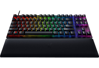 RAZER Huntsman V2 Tenkeyless - Clavier de jeu, Filaire, QWERTZ, Tenkeyless (TKL), Mechanical, Razer Linear Optical Switch (Red), Noir