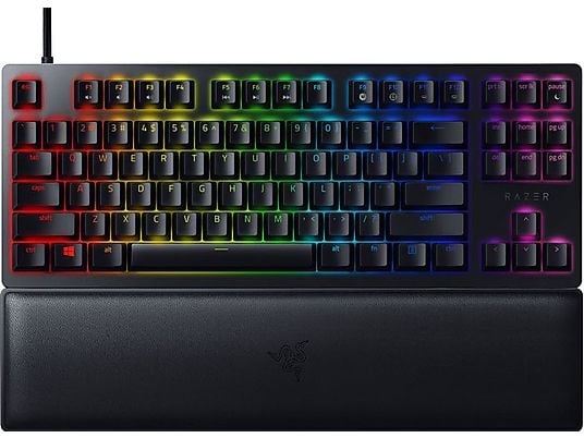 RAZER Huntsman V2 Tenkeyless - Tastiera da gioco, Connessione con cavo, QWERTZ, Tenkeyless (TKL), Mechanical, Razer Linear Optical Switch (Red), Nero