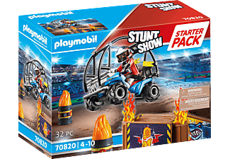 PLAYMOBIL 70820 Starter Pack Stuntshow Quad mit Feuerrampe Spielset, Mehrfarbig