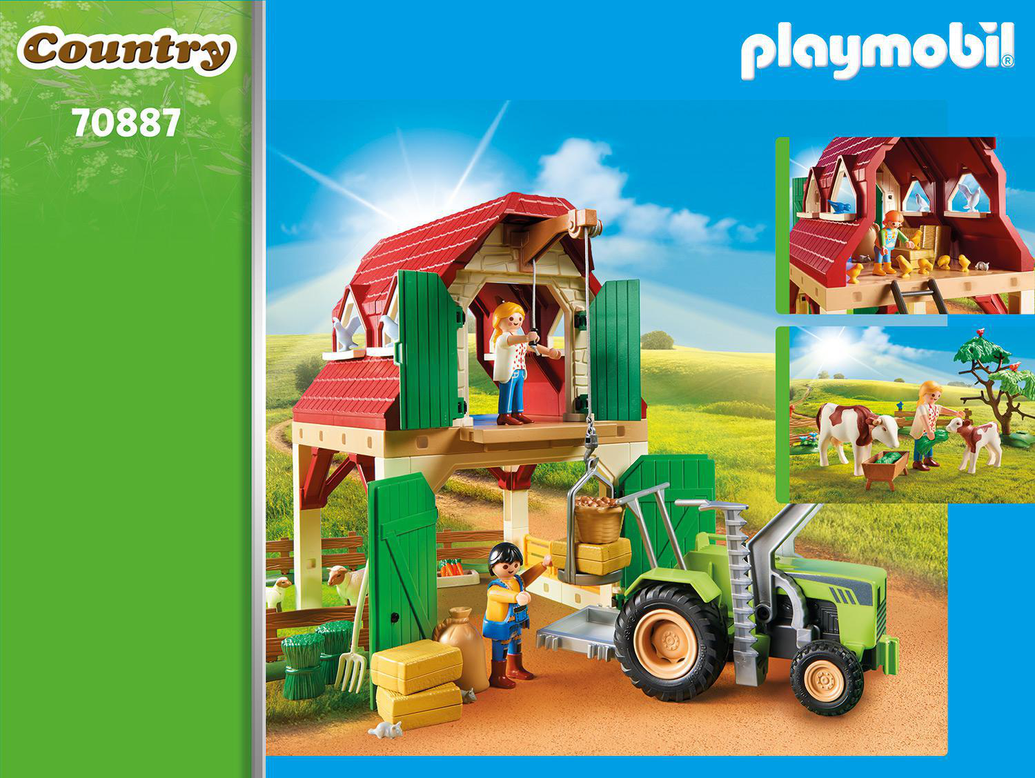 PLAYMOBIL 70887 Bauernhof mit Kleintieraufzucht Spielset, Mehrfarbig