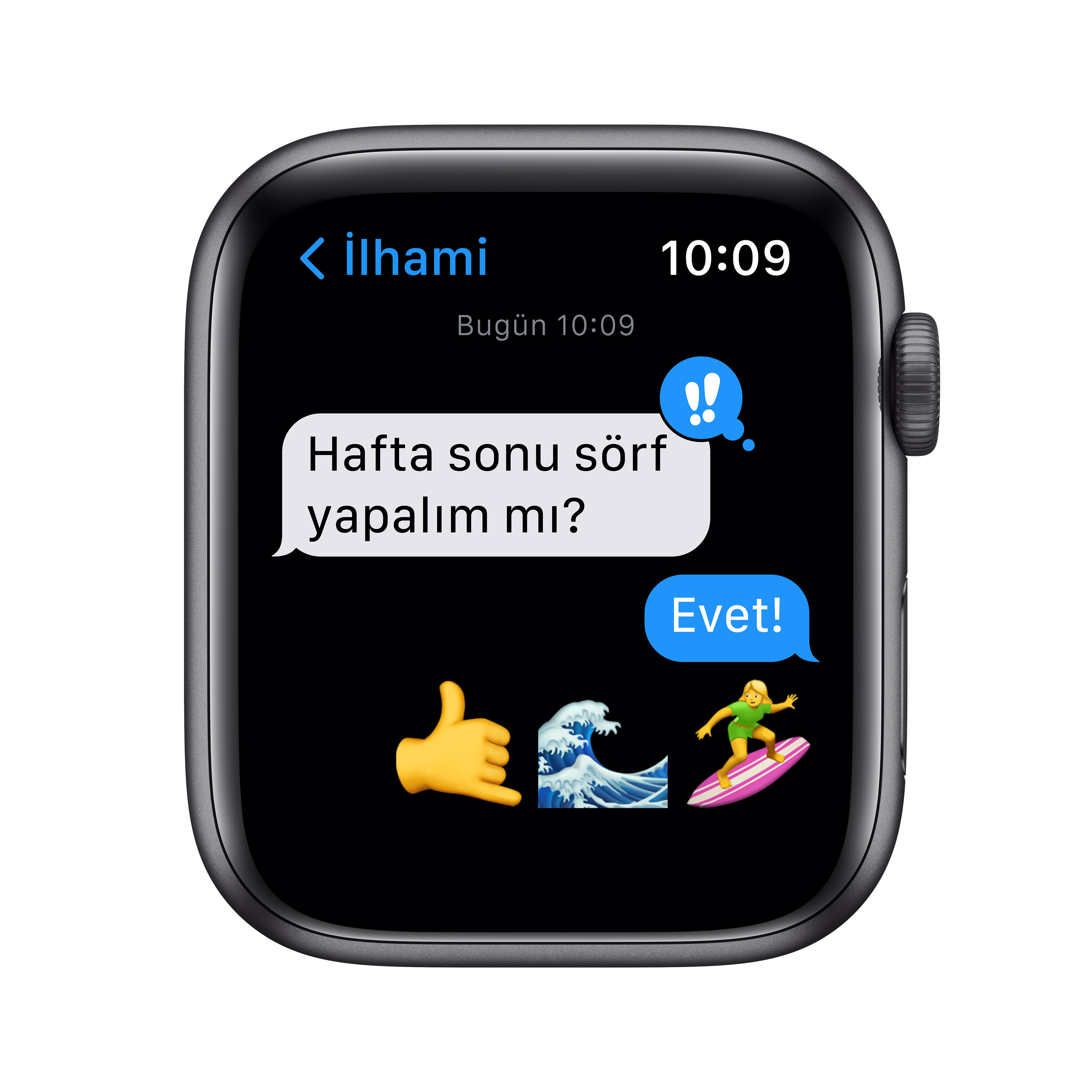 APPLE Watch Nike SE 1.Nesil GPS 44mm Uzay Grisi Aluminyum Kasa ve Antrasit/Siyah Nike Spor Kordon