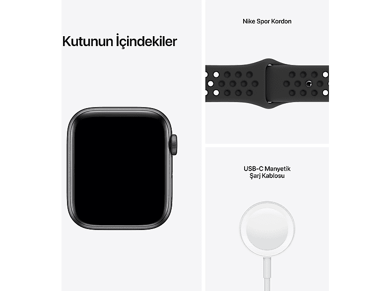 APPLE Watch Nike SE 1.Nesil GPS 40mm Uzay Grisi Aluminyum Kasa ve