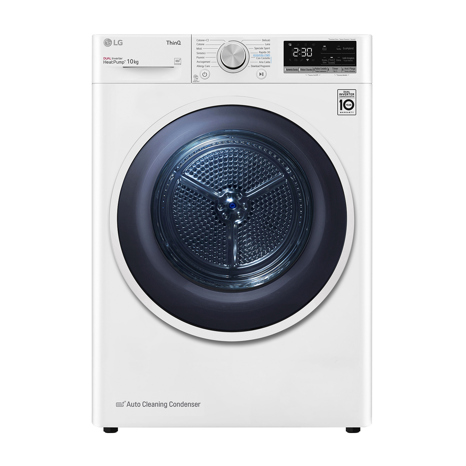 LG Rh10V9Av4W asciugatrice, 10 kg, 69 cm, Classe A+++