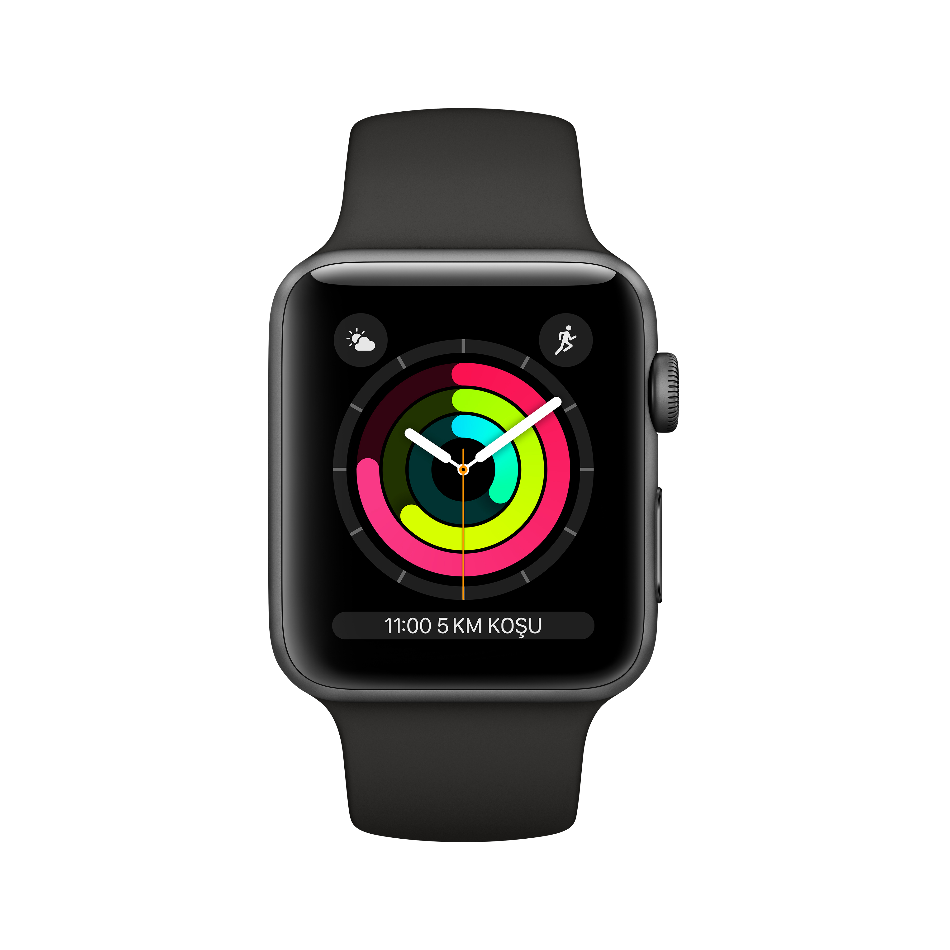 APPLE Watch Series 3 GPS, 42mm Uzay Grisi Alüminyum Kasa ve Siyah