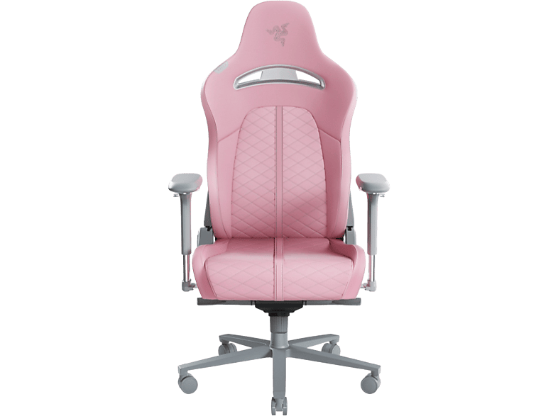 Razer Enki, Reposabrazos 4D, Carga máxima 136 kg, Cuero sintético, Arco lumbar, Cuarzo