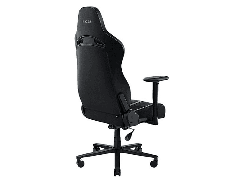 Silla gaming - Razer Enki X, Reposabrazos 2D, Carga máxima 136 kg, Cuero sintético, Arco lumbar, Negro/Verde