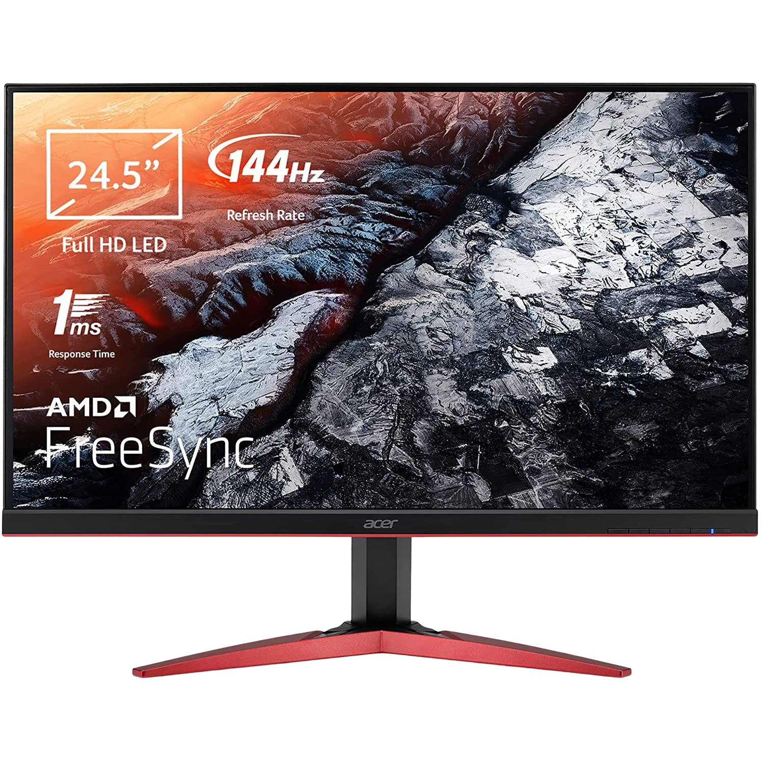 Acer Kg1 Kg251qj 622 cm 24.5 1920 x 1080 pixe kg251qjbmidpx monitor gaming 245 pantalla tn+film fhd 1920x1080 165hz 400cdm2 1ms g2g 0.6ms min 169 dvi hdmi dp1.2 audio kg251 1 144 72