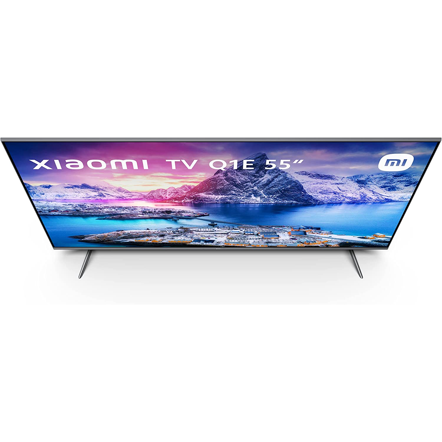 Una pantalla Xiaomi TV Q1E 55", vista desde arriba.
