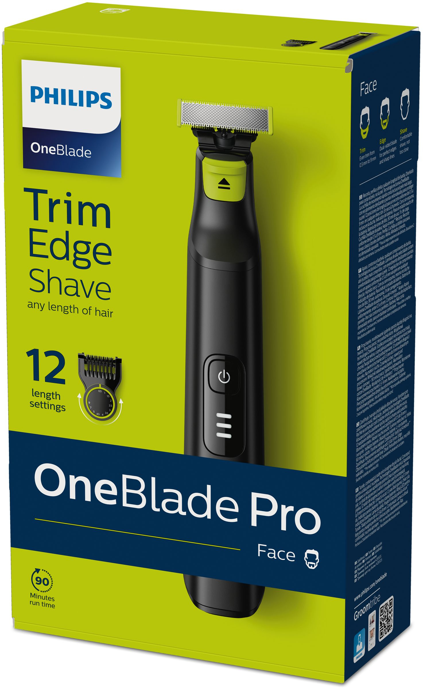 PHILIPS QP6530/15 OneBlade Pro - Rasierer/Bodygroomer (Schwarz/Grün)