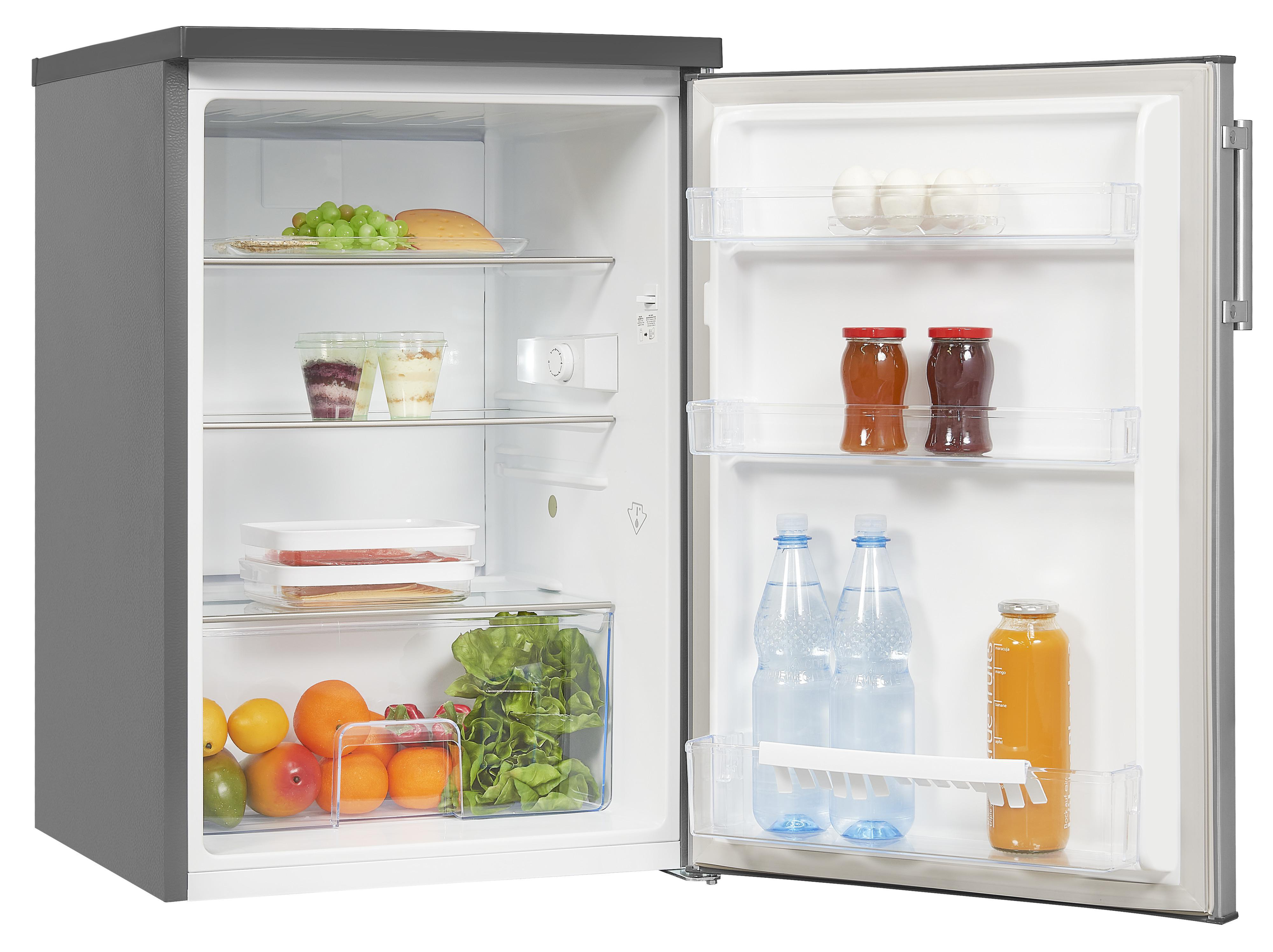 EXQUISIT KS16-V-H-010D Kühlschrank (133 l, D, 850 mm hoch, Inoxlook)