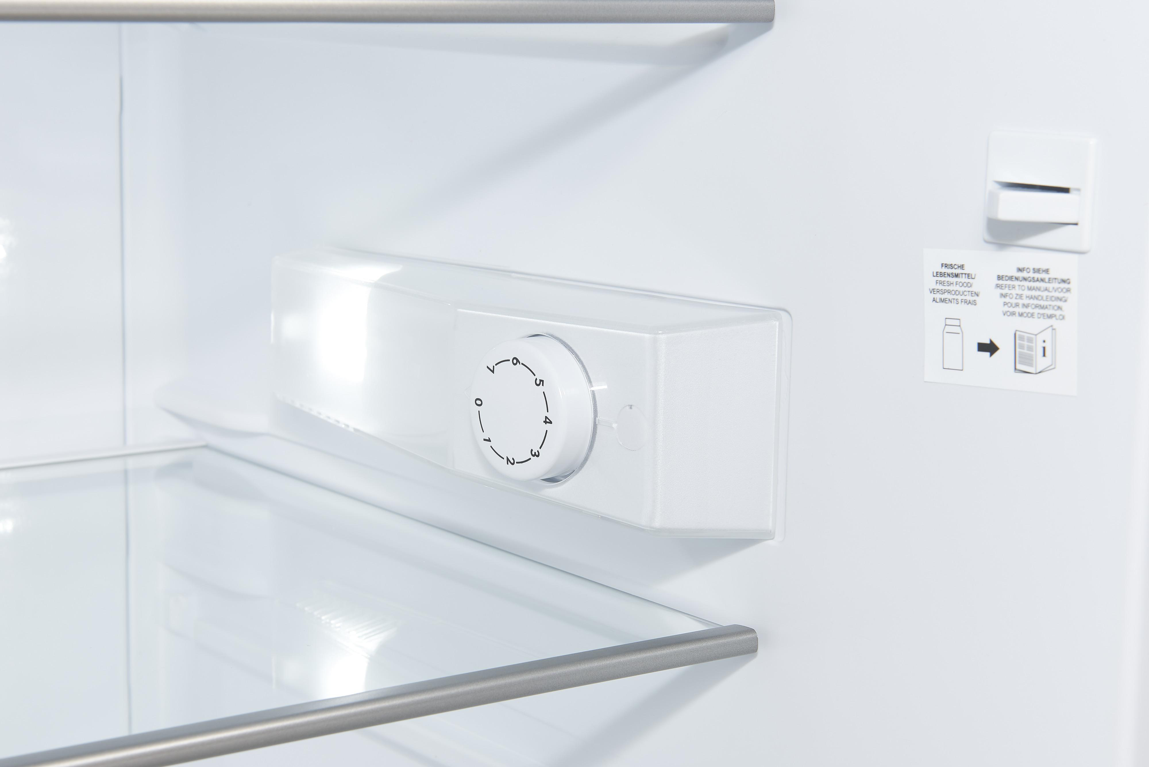 EXQUISIT KS16-V-H-010D Kühlschrank (133 l, D, 850 mm hoch, Inoxlook)