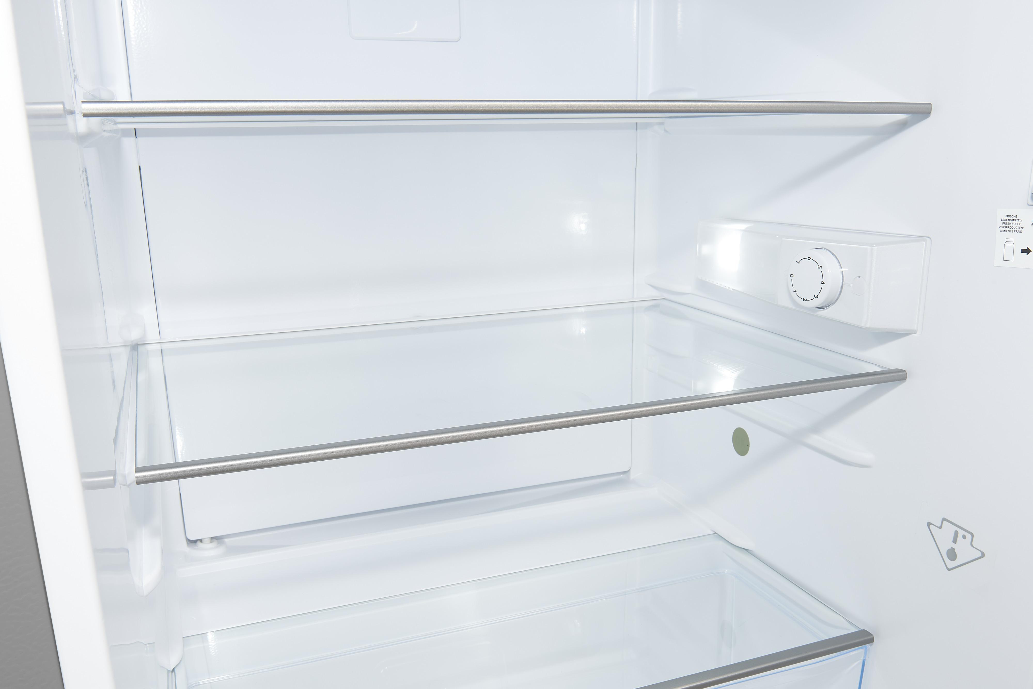 EXQUISIT KS16-V-H-010D Kühlschrank (133 l, D, 850 mm hoch, Inoxlook)