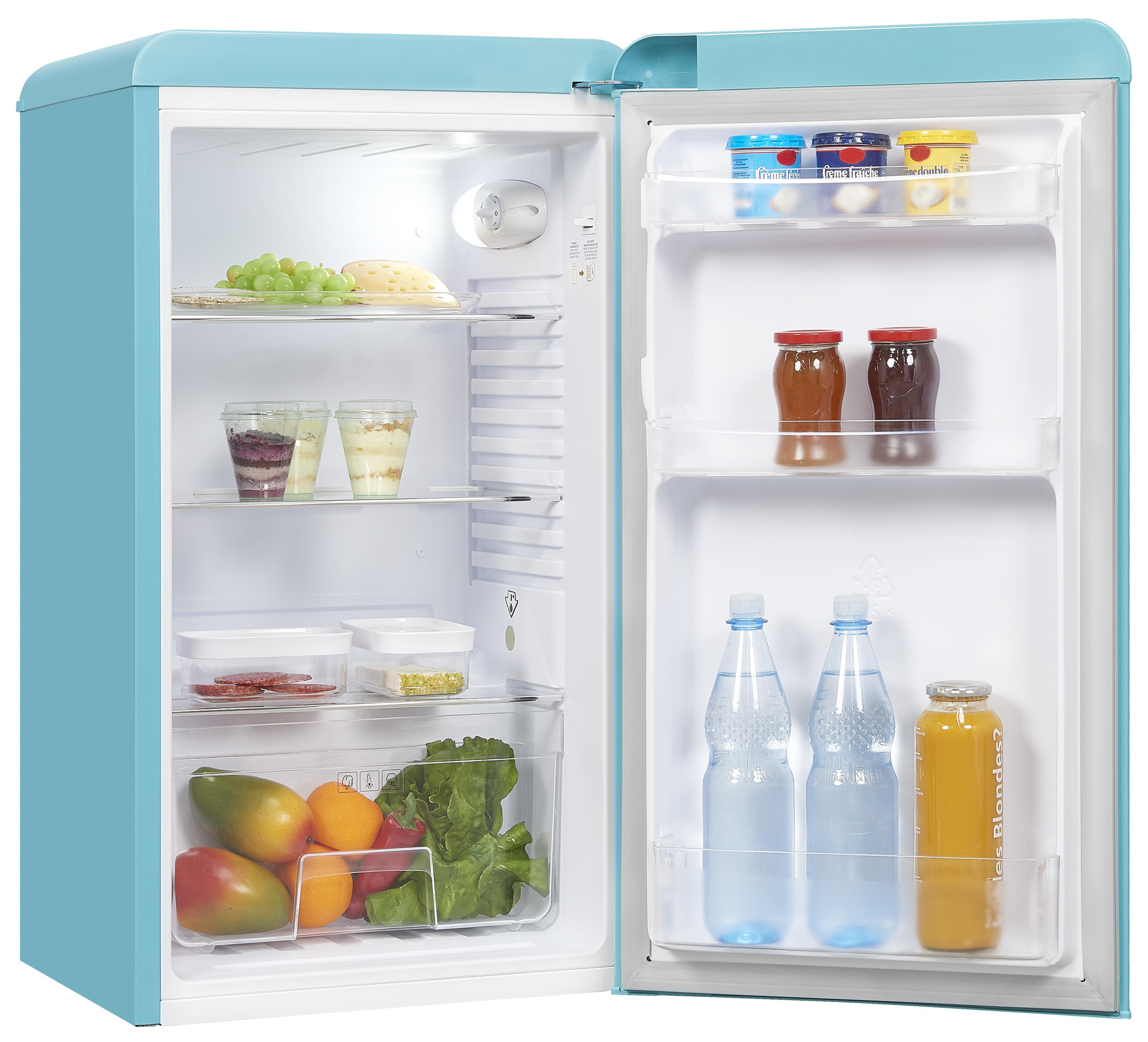 EXQUISIT RKS100-V-H-160F Kühlschrank (94 l, F, 905 mm hoch, Taubenblau)